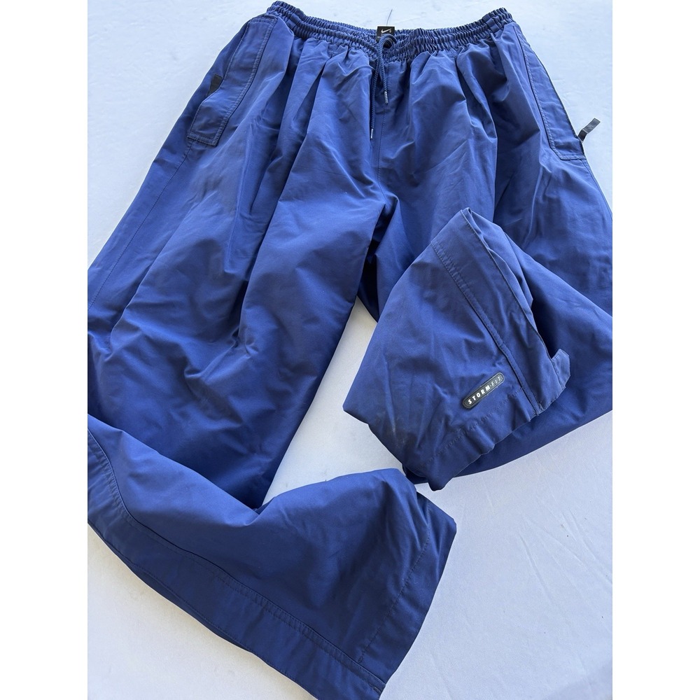 Nike Storm-FIT Men's Rain Pants Blue Elastic Waist Drawstring 32" Inseam